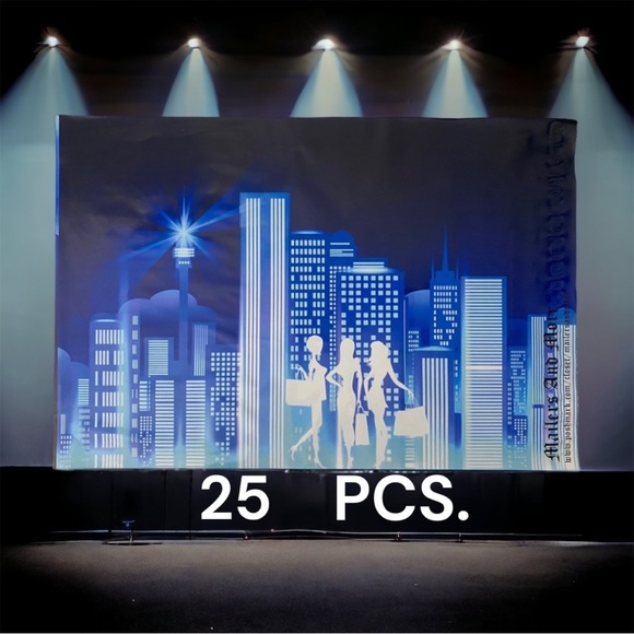 25 10X13 Poly Mailers Posh Girls Shipping Envelopes PRICE IS FIRM City Lights - Picture 3 of 6